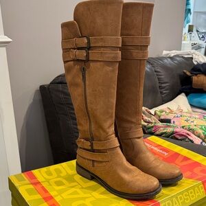 Bare Trap Brown Knee-High Women's Boots